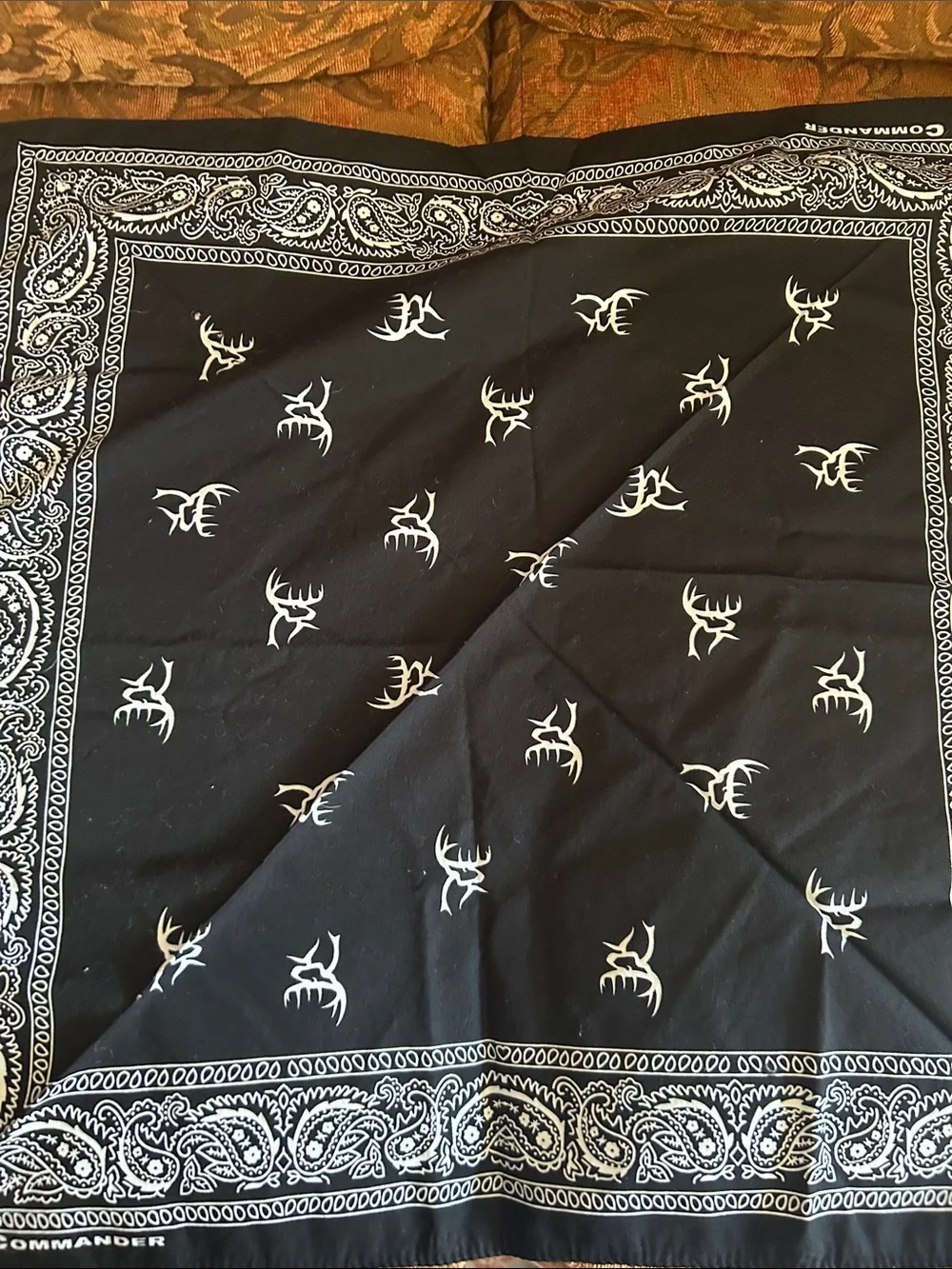 Buck Commander Black Paisley Cotton Bandanas - Pack of 8 New Unused